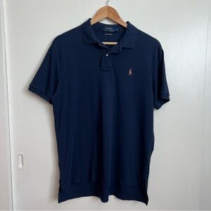 POLO RALPH LAUREN Navy Custom Slim Fit Polo Shirt Size L